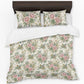 Pink Peony On Cream  Duvet Cover Set