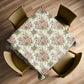Pink Peony On Cream Square Tablecloth