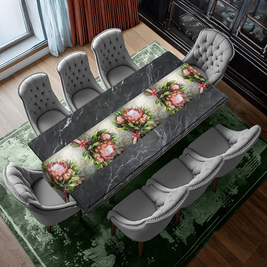 Pink Protea Bouquet Table Runner by Mark van Vuuren