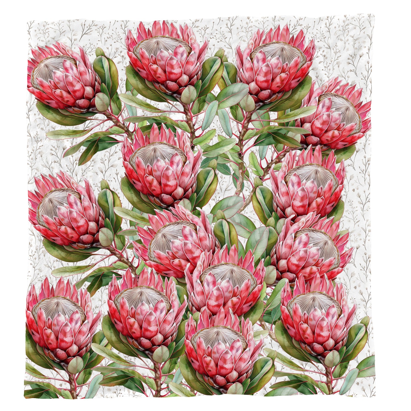 Pink Protea Dreams Light Weight Fleece Blanket by Mark van Vuuren