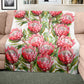 Pink Protea Dreams Light Weight Fleece Blanket by Mark van Vuuren