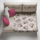 Pink Protea Script Light Weight Fleece Blanket by Mark van Vuuren