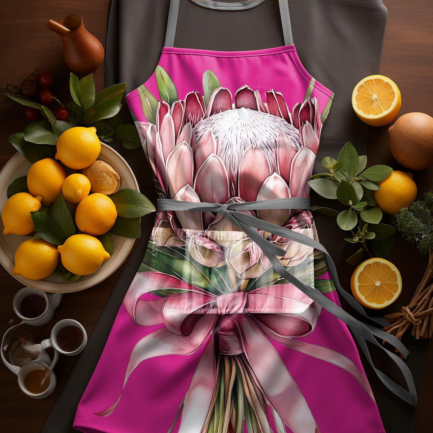 Pink Protea on Pink Apron by Mark van Vuuren