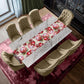 Pink Proteas & Pomegranates Script Table Runner by Mark van Vuuren