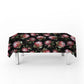 Pink Proteas on Black Rectangle Tablecloth by Mark van Vuuren