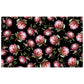 Pink Proteas on Black Rectangle Tablecloth by Mark van Vuuren