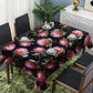 Pink Proteas on Black Rectangle Tablecloth by Mark van Vuuren
