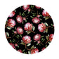 Pink Proteas on Black Round Tablecloth by Mark van Vuuren