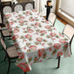 Pink Proteas on White Rectangle Tablecloth by Mark van Vuuren