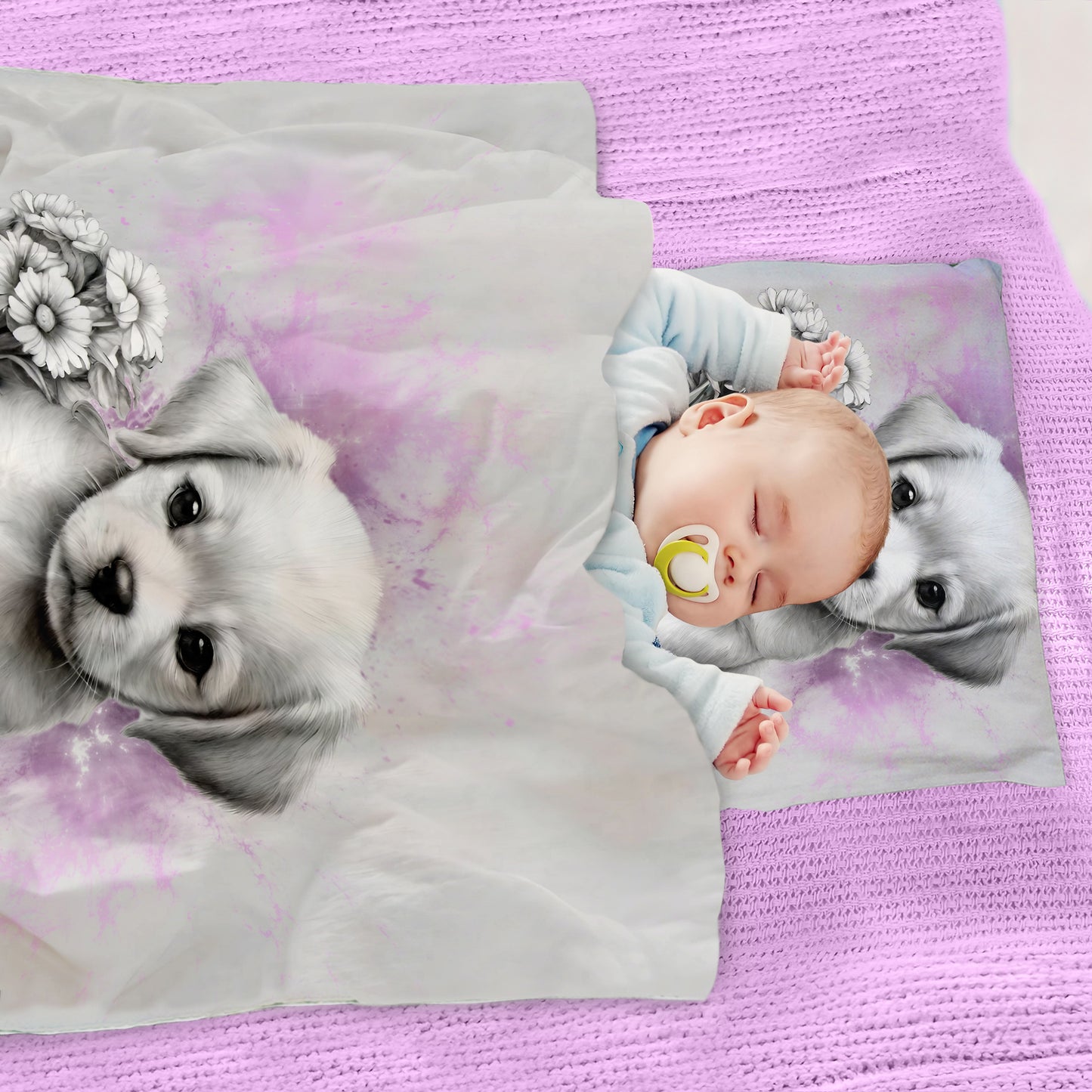 Pink Puppy Cot Duvet Set By Nathan Pieterse