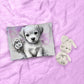 Pink Puppy Cot Duvet Set By Nathan Pieterse