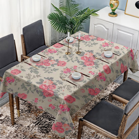 Pink Rose Bouquets Rectangle Tablecloth