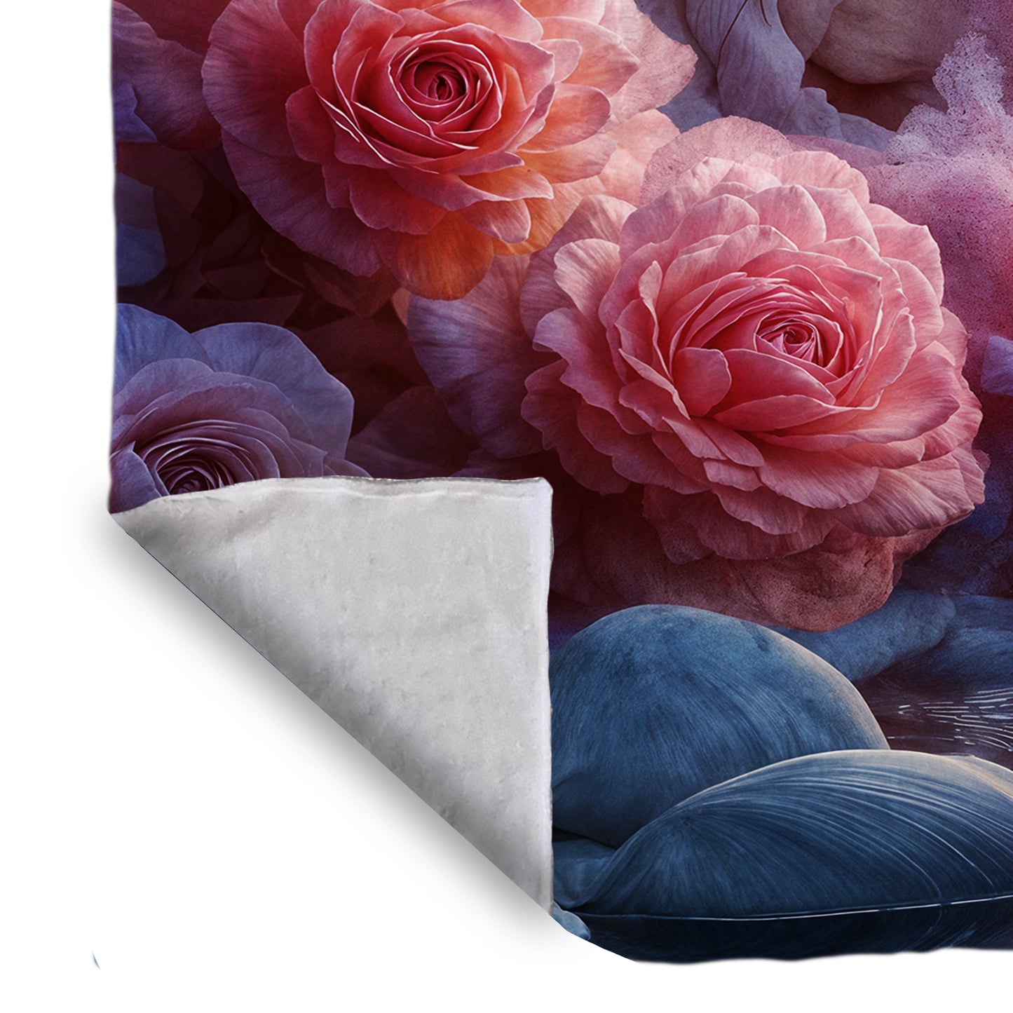 Pink Rose Bubbles Bed Throw