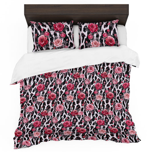 Pink Rose Rebel Duvet Cover Set
