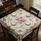 Pink Rose on Cream Square Tablecloth