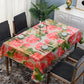 Pink Roses & Green Leaves Rectangle Tablecloth By Mark Van Vuuren