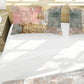 Pink Roses in Gold Leaf Duvet Cover Set