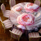 Pink Roses on Silk 2,3m Round Tablecloth