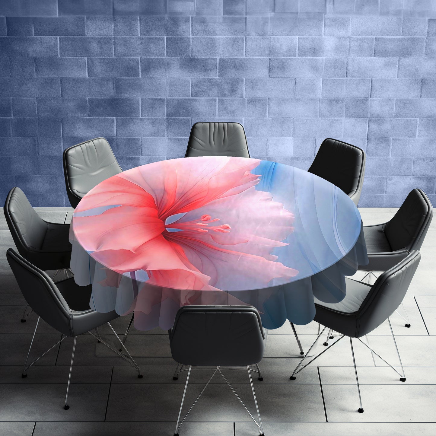 Pink Shadow Round Tablecloth