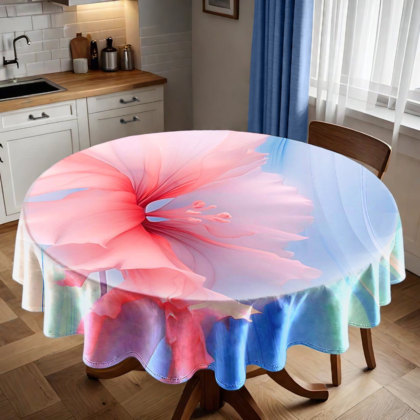 Pink Shadow Round Tablecloth