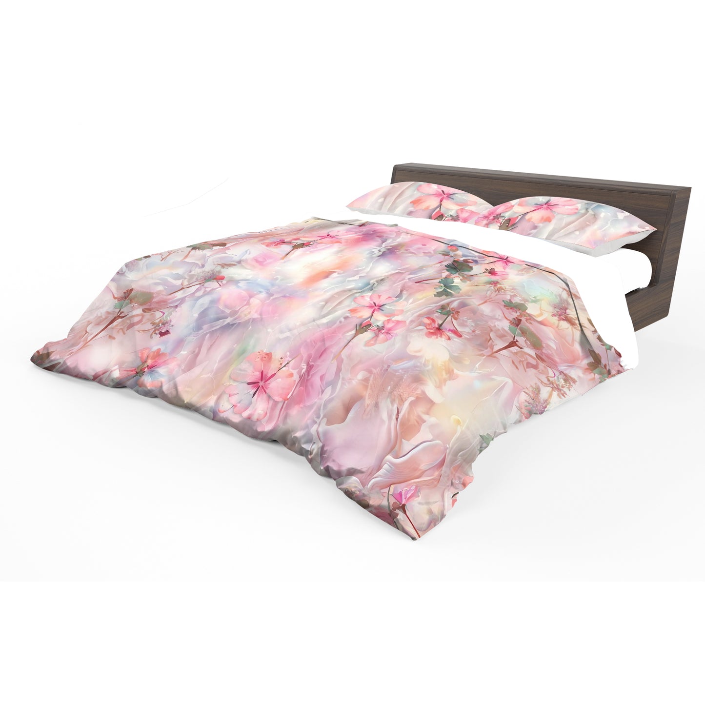 Pink Silk Duvet Cover Set