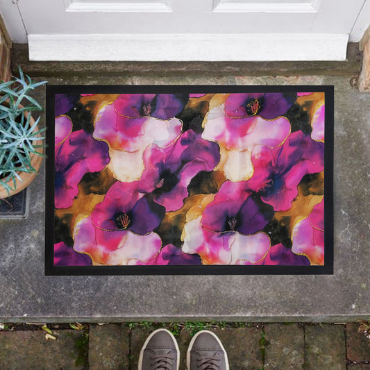 Pink Splashes Door Mat