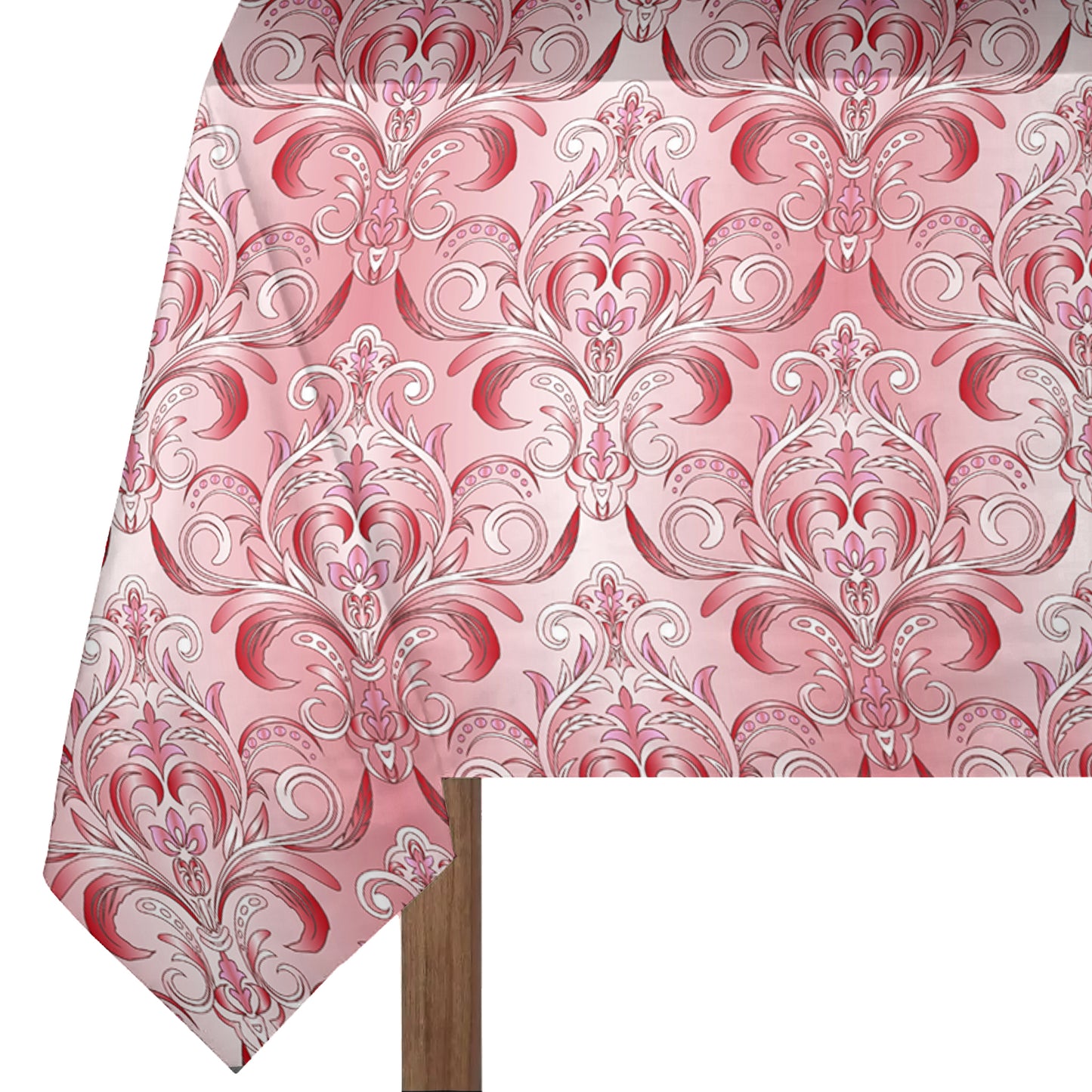Pink Swirls 3m Rectangle Tablecloth