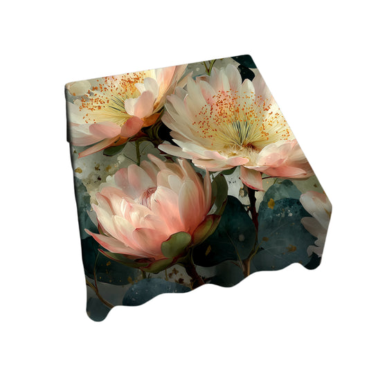 Pink Water Lily Square Tablecloth by Wikus Schalkwyk