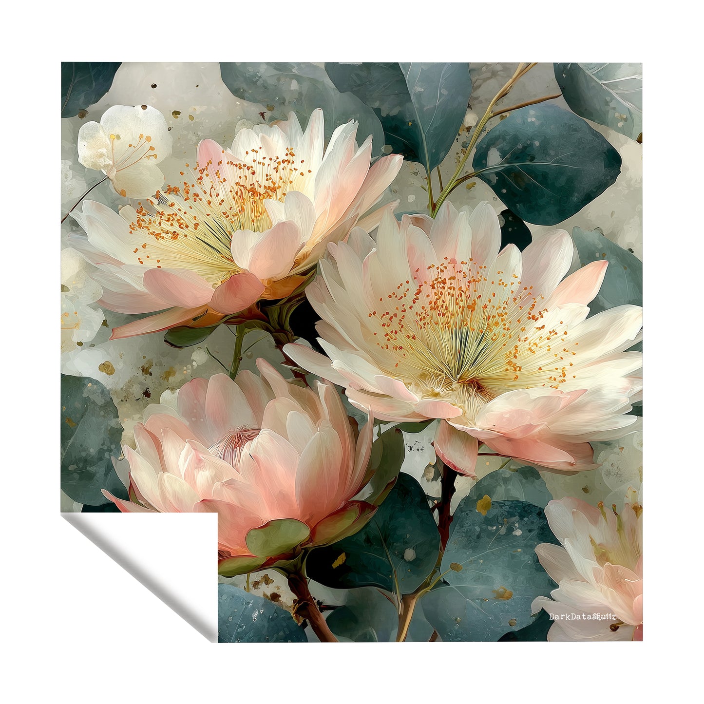 Pink Water Lily Square Tablecloth by Wikus Schalkwyk