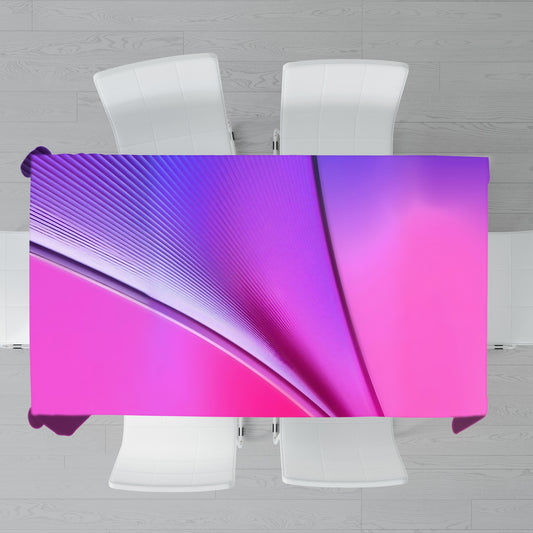 Pink Waves Rectangle Tablecloth
