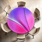Pink Waves Round Tablecloth