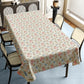Pink, Blue Beige Geometric Lines Rectangle Tablecloth