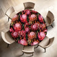 Pink Proteas Round Tablecloth