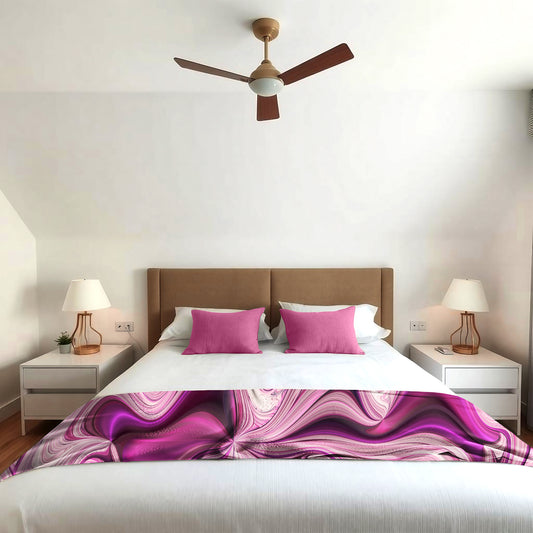 Pink Shimmer Light Bed Throw