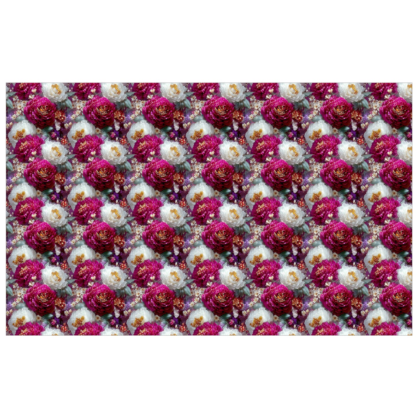 Pink & White Floral Rectangle Tablecloth