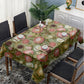 Pink & White Proteas On Green Rectangle Tablecloth