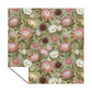 Pink & White Proteas On Green Square Tablecloth