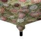 Pink & White Proteas On Green Square Tablecloth