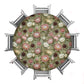 Pink & White Proteas On Green 2,3m Round Tablecloth
