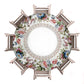 Pink and Blue Flowers on Light Grey 2,3m Round Tablecloth
