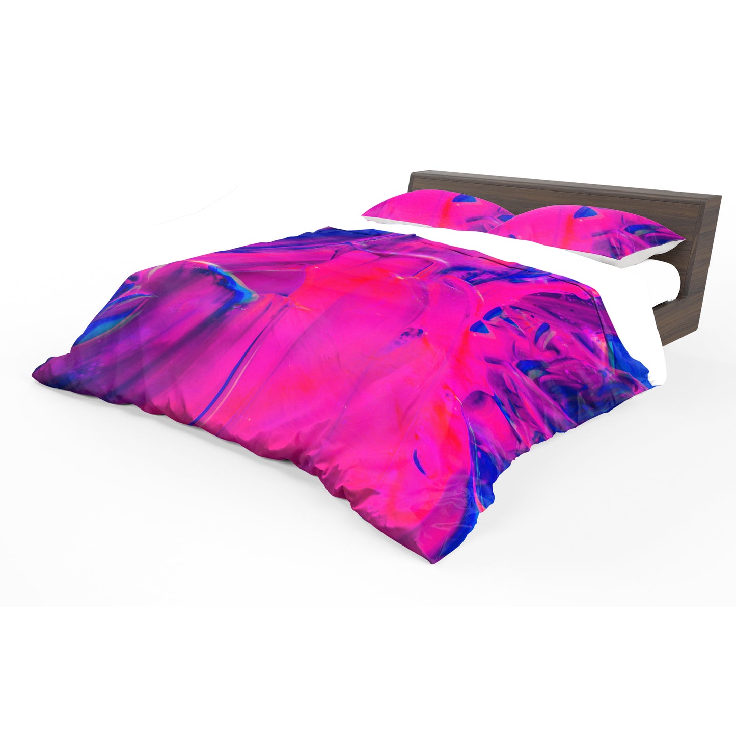 Pink and Blue Paint Splash Duvet Cover Set