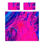 Pink and Blue Paint Splash Duvet Cover Set