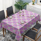 Pink and Lilac Circles on White Rectangle Tablecloth