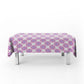 Pink and Lilac Circles on White Rectangle Tablecloth