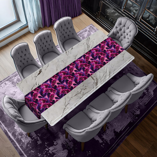 Pink and Purple Orchid Table Runner