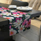 Pink and White Cosmos Painted Pattern Table Runner By Mark van Vuuren