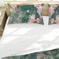 Pink on Green Floral Duvet Cover Set