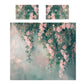 Pink on Green Floral Duvet Cover Set