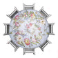 Pink on Grey Floral 2,3m Round Tablecloth