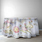 Pink on Grey Floral 2,3m Round Tablecloth